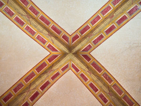 Katedrála Santa Maria Assunta Pienze Detail Zdobeného Stropu — Stock fotografie
