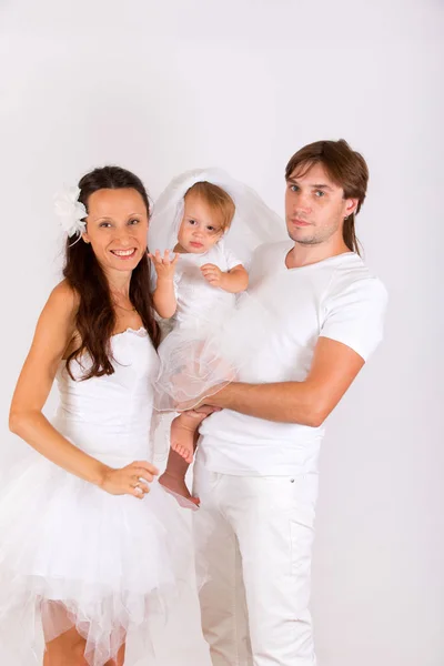 Family in white photography in the Studio