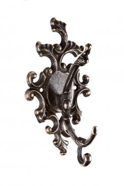 Beyaz bir arka plan üzerinde Vintage ceket kanca