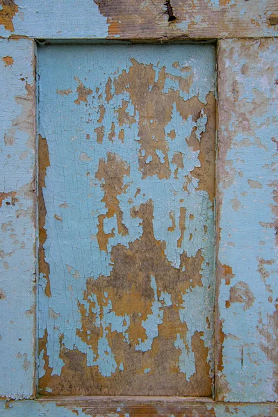 墙上的旧蓝色油漆 — 图库照片
