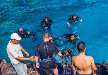 Su sporları. Dalış eğitim grubu