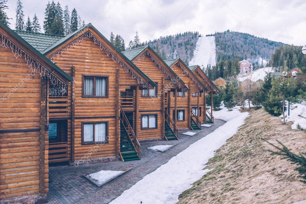 Modern and comfortable cottages on the ski resort