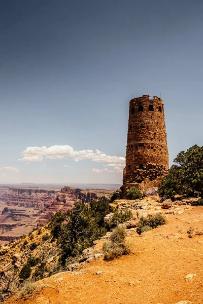 Γραφικό Grand Canyon και την κοιλάδα του ποταμού Κολοράντο. Παρατηρητήριο πάνω από την άβυσσο — Φωτογραφία Αρχείου