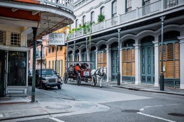 New Orleans eski pitoresk alanı. Fransız çeyrek