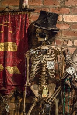 Tarihsel sergi, müze Tarih Voodoo, New Orleans, Louisiana, ABD