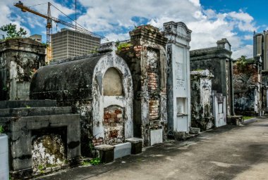 Eski aile mezarlığına. Pitoresk eski mezarlık St Louis, New Orleans, Louisiana, ABD