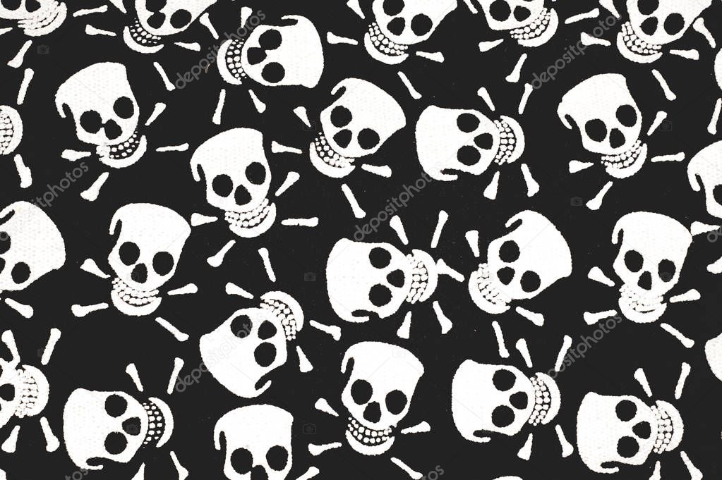 Skull and Bones. Gothic pattern