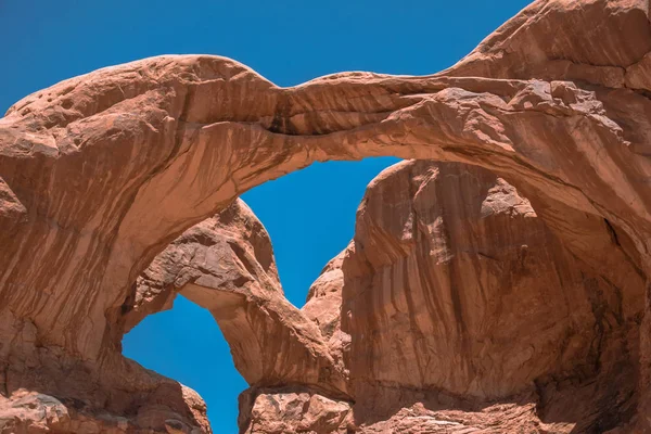 Double arch,  natural stone arch. Arches National Park, Utah, USA