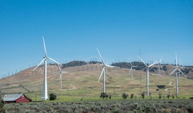 Ekolojik temiz elektrik üretimi. Rüzgar türbinleri California