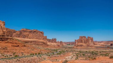 Park Caddesi. Arches Ulusal Parkı turistik konumlar, Utah, Amerika Birleşik Devletleri