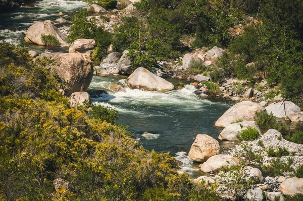 Rio de montanha pitoresco no Kings Canyon Preserve, Califórnia — Fotografia de Stock