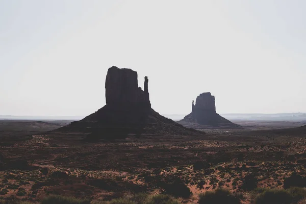 Monument Valley sabah. Utah görkemli kayalar — Stok fotoğraf