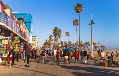 Venice Beach eğlenceli. Turistik ilçe Los Angeles