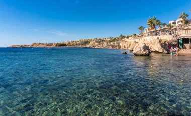 Temiz deniz su ve tropikal plaj Mısır, Sharm El Sheikh
