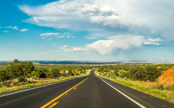 歴史的なルート アリゾナ州からニュー メキシコ州への道 アメリカの田舎 — ストック写真