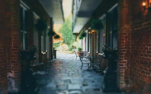 Picturesque Old Street Cafe Charm French Quarter New Orleans — Stock Photo, Image