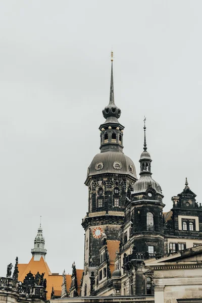 Torre Del Reloj Palacio Real Dresde Alemania — Foto de Stock
