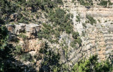 Büyük Kanyon kayalar. Grand Kanyon Milli Parkı, Arizona, ABD pitoresk doğası