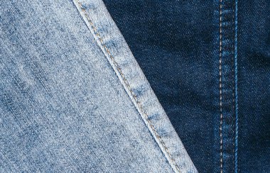 Koyu mavi ve hafif klasik denim dokusuna