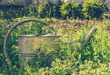 Bahar bahçe sulama olabilir eski metal galvanizli