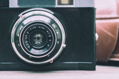 Eski film kamerası. Fotoğraf retro