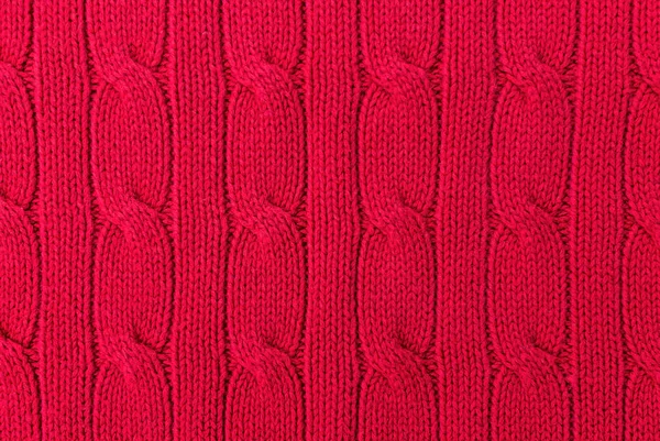Sfondo Natalizio Rosso Tessuto Maglia Sfondo — Foto Stock