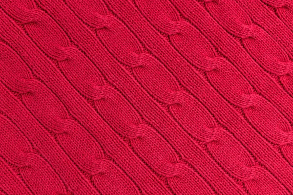 Christmas Background Red Knitted Fabric Background — ストック写真