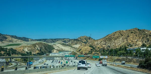 Λος Άντζελες Καλιφόρνια Ηπα Ιουνίου 2017 Αυτοκινητόδρομος Και Κυκλοφορία Αυτοκινήτων — Φωτογραφία Αρχείου