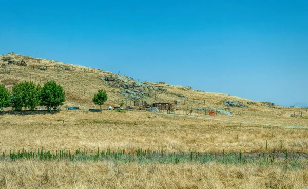 Venkovská Krajina Podhůří Kopce Sierra Nevada Kalifornii Letní Dovolená Usa — Stock fotografie