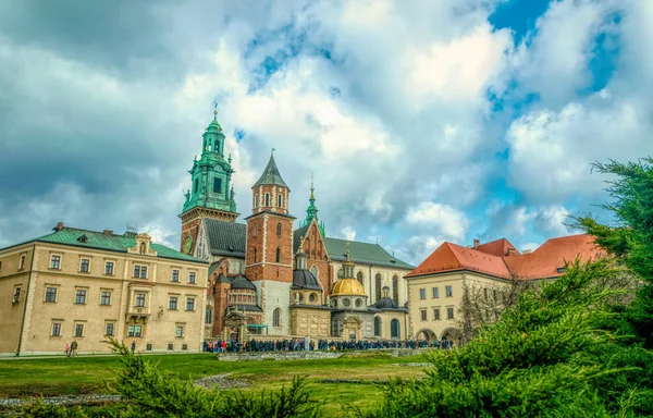 Kraków Polska Listopada 2019 Siedziba Królów Polski Wawelu Oraz Starożytnej — Zdjęcie stockowe