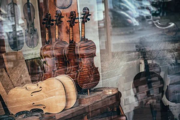Old Musical Instruments Violins Cello — 스톡 사진