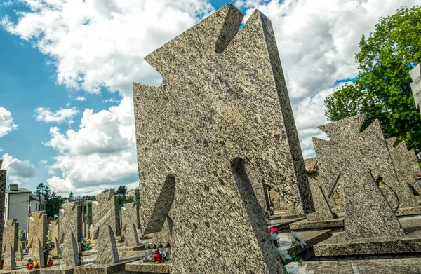 Львов Украина Июля 2019 Года Новое Почетное Военное Кладбище Историческом — стоковое фото