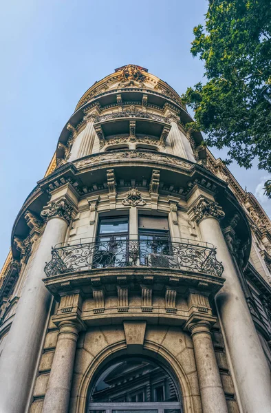 Budapest Ungern Augusti 2019 Väggar Och Välvda Fönster Gammal Gotisk — Stockfoto