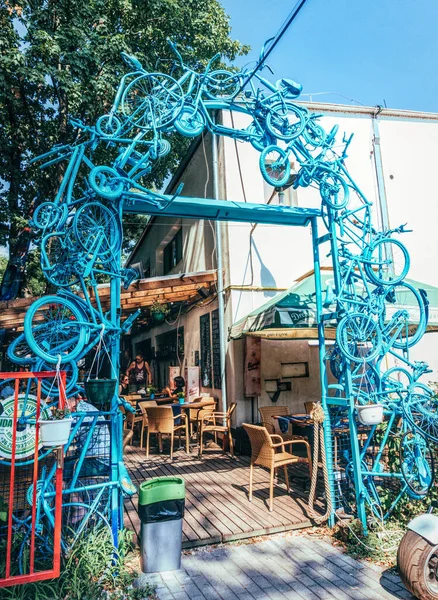Будапешт Угорщина Серпня 2019 Стильна Молодіжна Кафе Міському Парку Острові — стокове фото