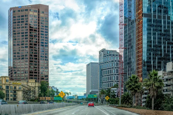 Los Angeles California Usa Червня 2017 Будинки Сучасних Хмарочосів Автомагістралей — стокове фото