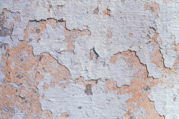 Oude Gebarsten Geschilde Muur Met Schilferend Stucwerk — Stockfoto