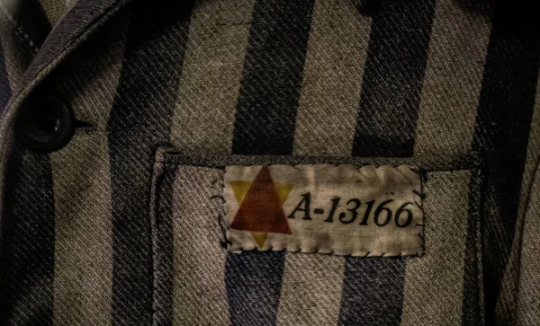 Auschwitz Lengyelország 2019 November Csíkos Börtönegyenruhák Világháború Alatt Lengyelországban Auschwitz — Stock Fotó