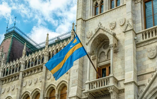 Budapest Ungheria Settembre 2019 Facciata Gotica Dell Edificio Del Parlamento — Foto Stock