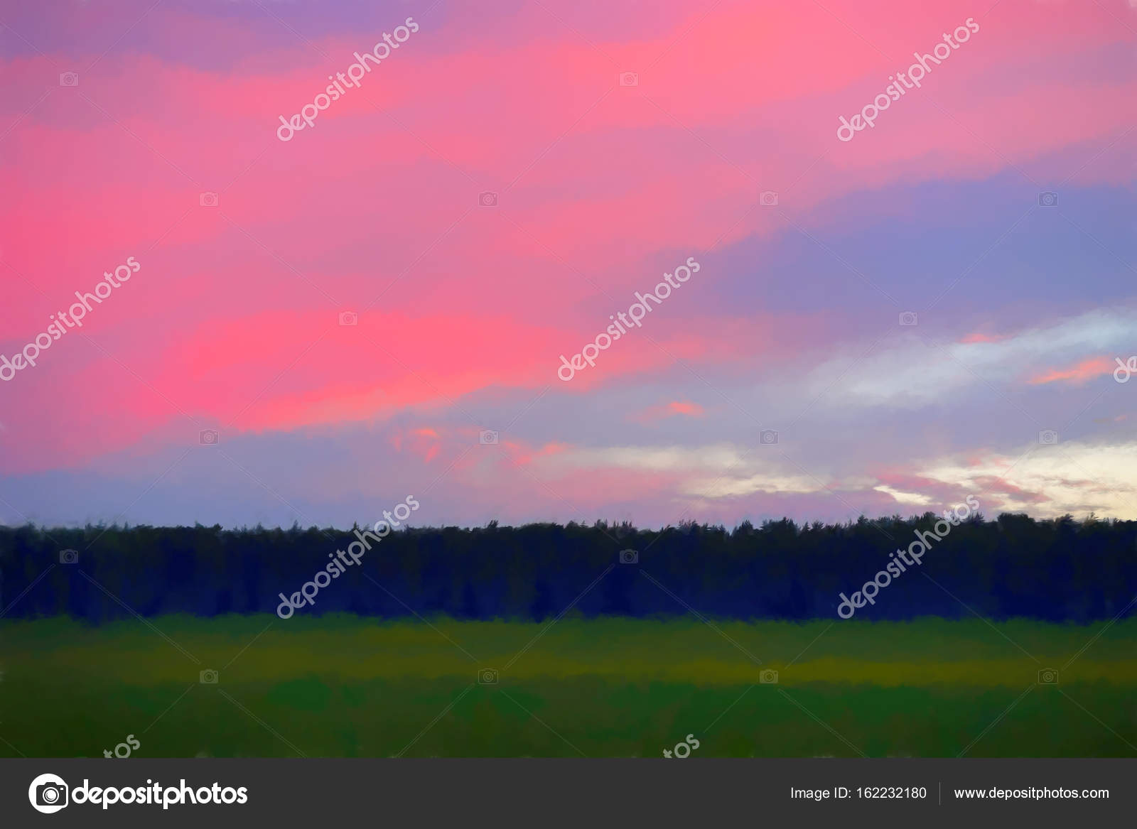 Sunset Background Painting