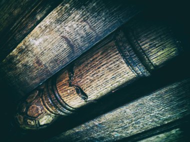 Vintage diyagonal ahşap dekorasyon