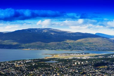 Tromso manzara görünümü arka plan