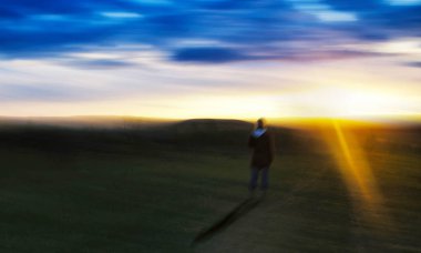 Yatay Canlı Toplantı gündoğumu arka plan geri çizim dijital
