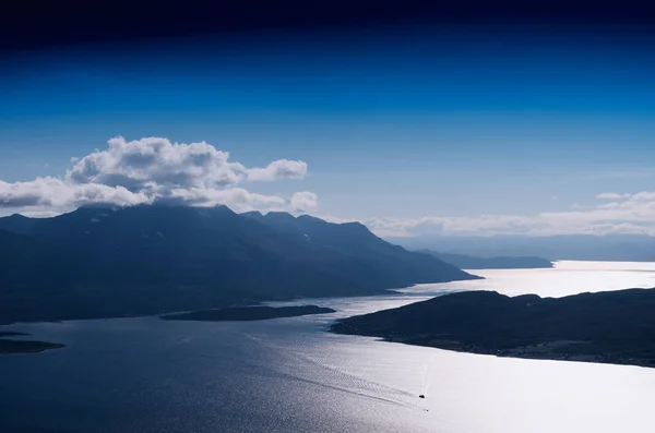 Solnedgang Norge øer landskab baggrund - Stock-foto