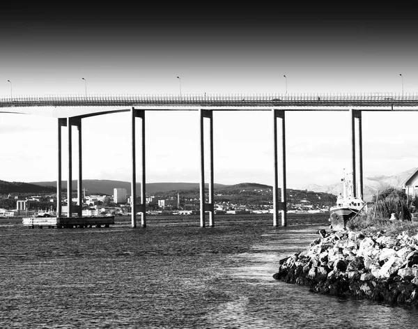 Norway city bridge background — Stock Photo, Image