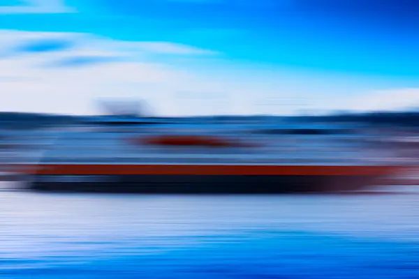 Horizontale Bewegung verschwimmen Schiff Transport Hintergrund — Stockfoto