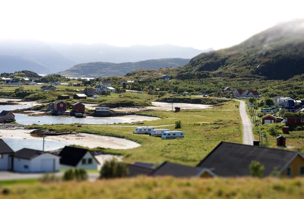 ノルウェー北部のキャンプ風景背景 — ストック写真