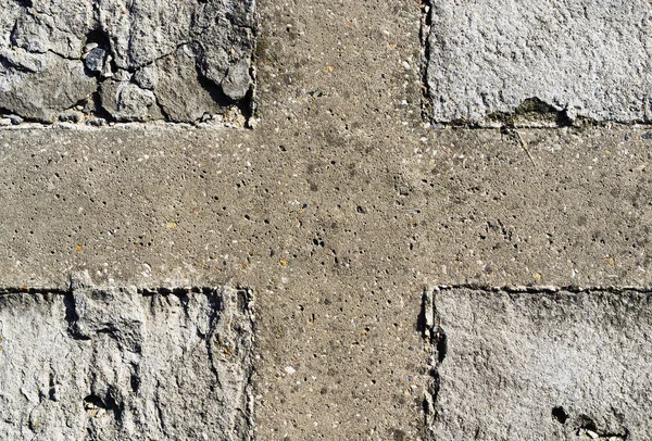 수평 교차 플래그 콘크리트 벽 배경 질감 — 스톡 사진