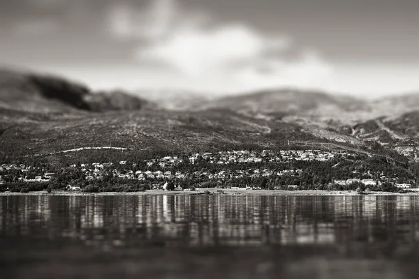 Sépiový Norsko Společenství pásové pozadí — Stock fotografie