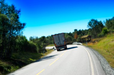 Kamyon teslim bokeh arka plan