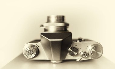 Vintage fotoğraf makinesi bokeh arka plan